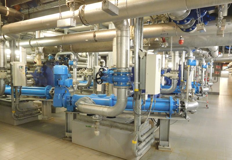 Industriële pompinstallatie met monopompen